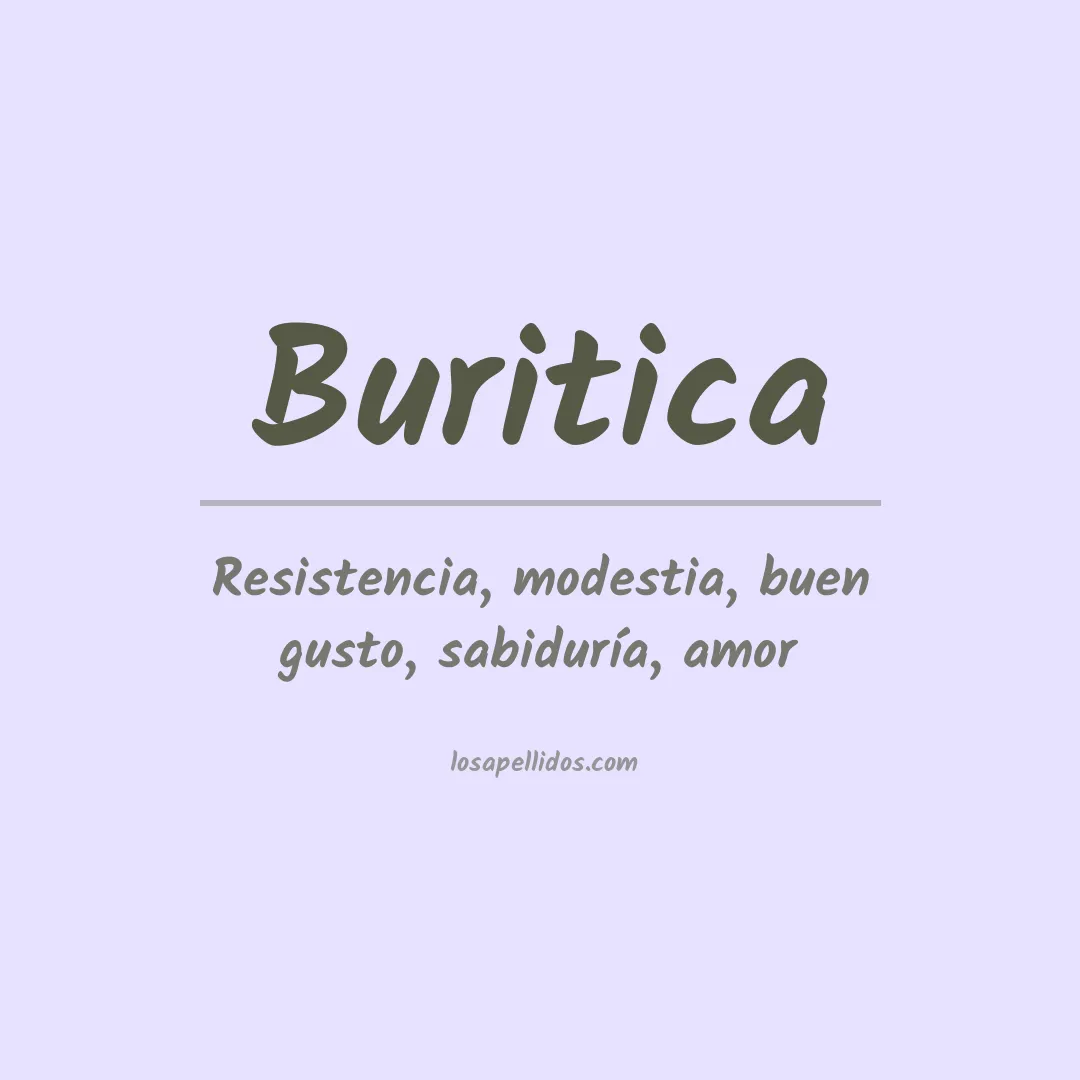 Significado del Apellido Buritica