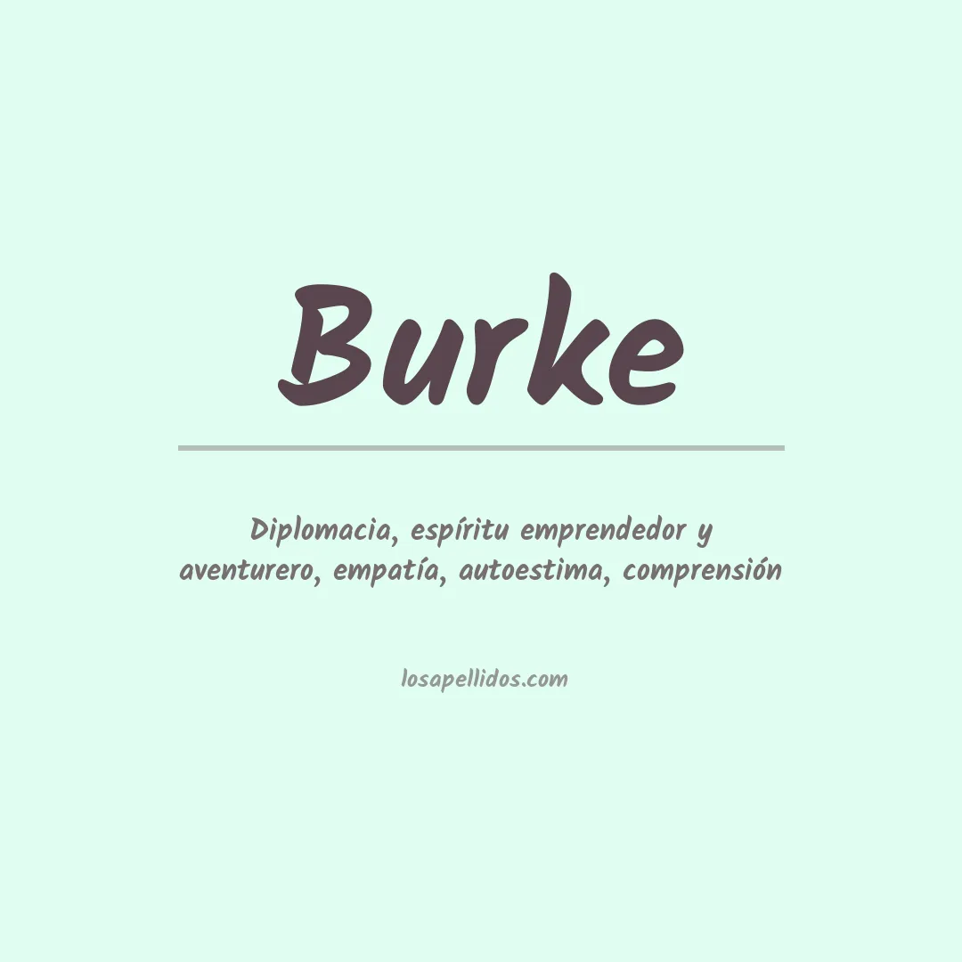 Significado del Apellido Burke