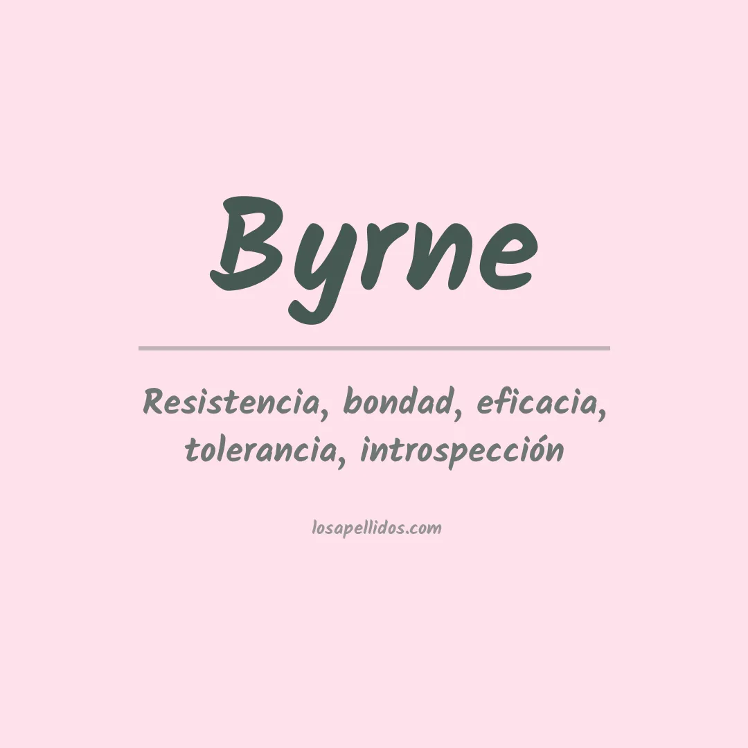 Significado del Apellido Byrne