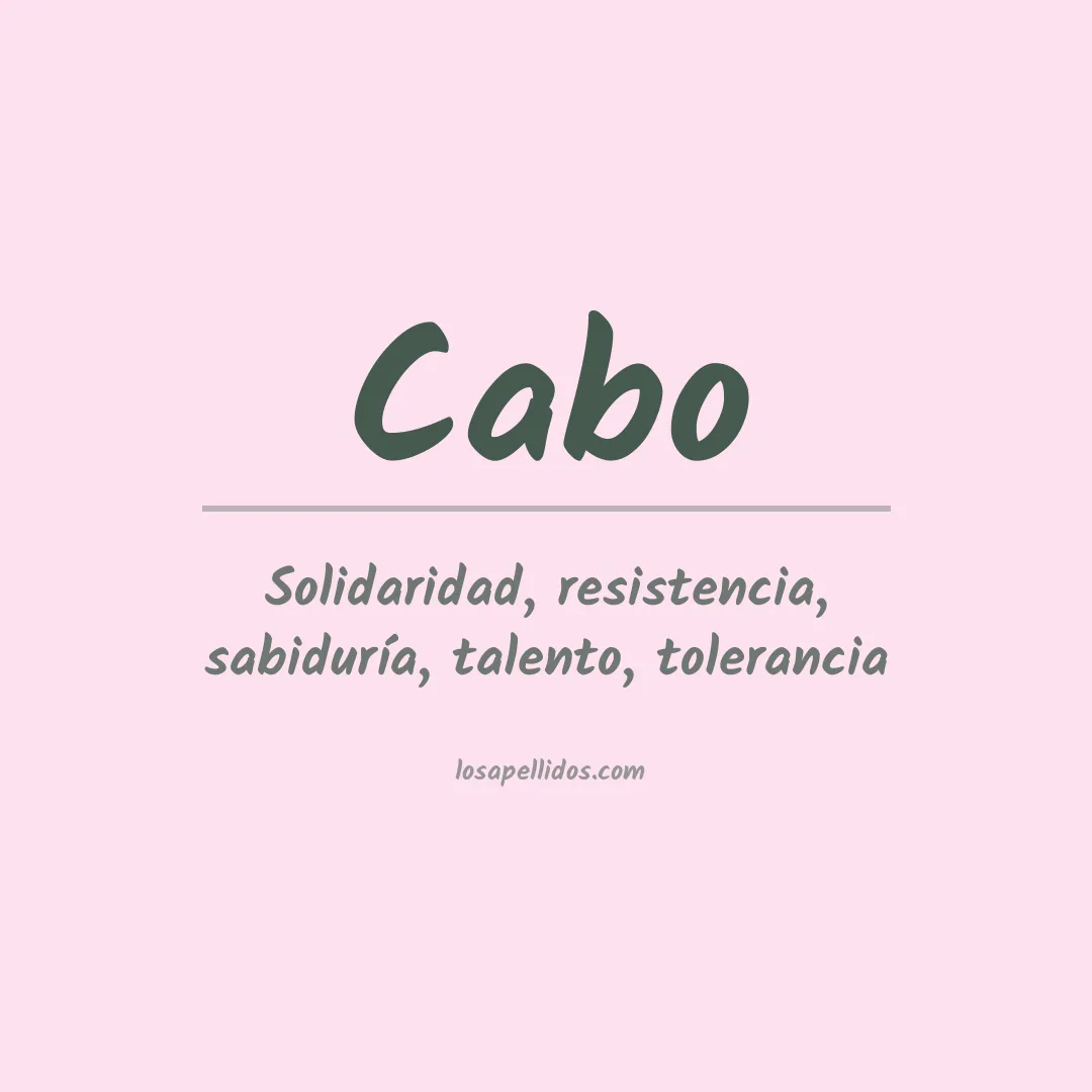 Significado del Apellido Cabo