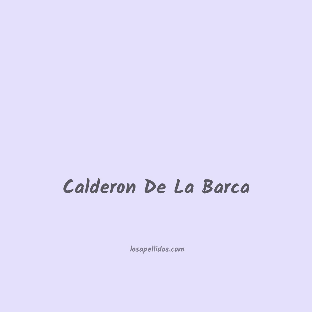Calderon de la barca en chino