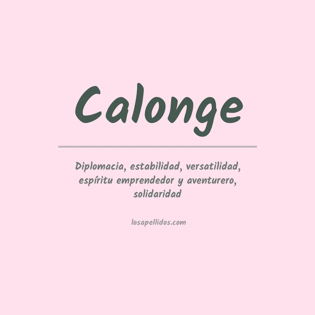 Significado del Apellido Calonge