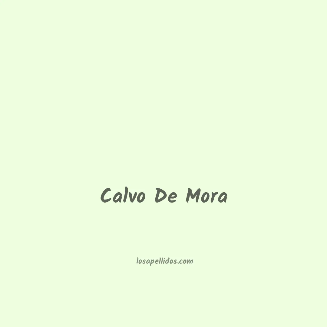 Calvo de mora en chino