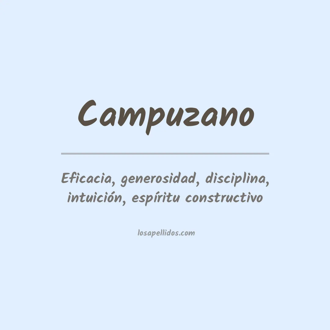 Significado del Apellido Campuzano