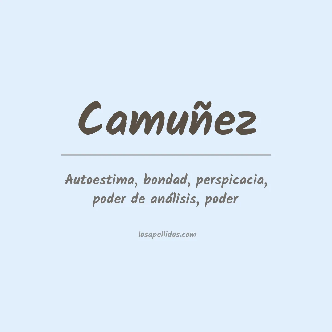 Significado del Apellido Camuñez