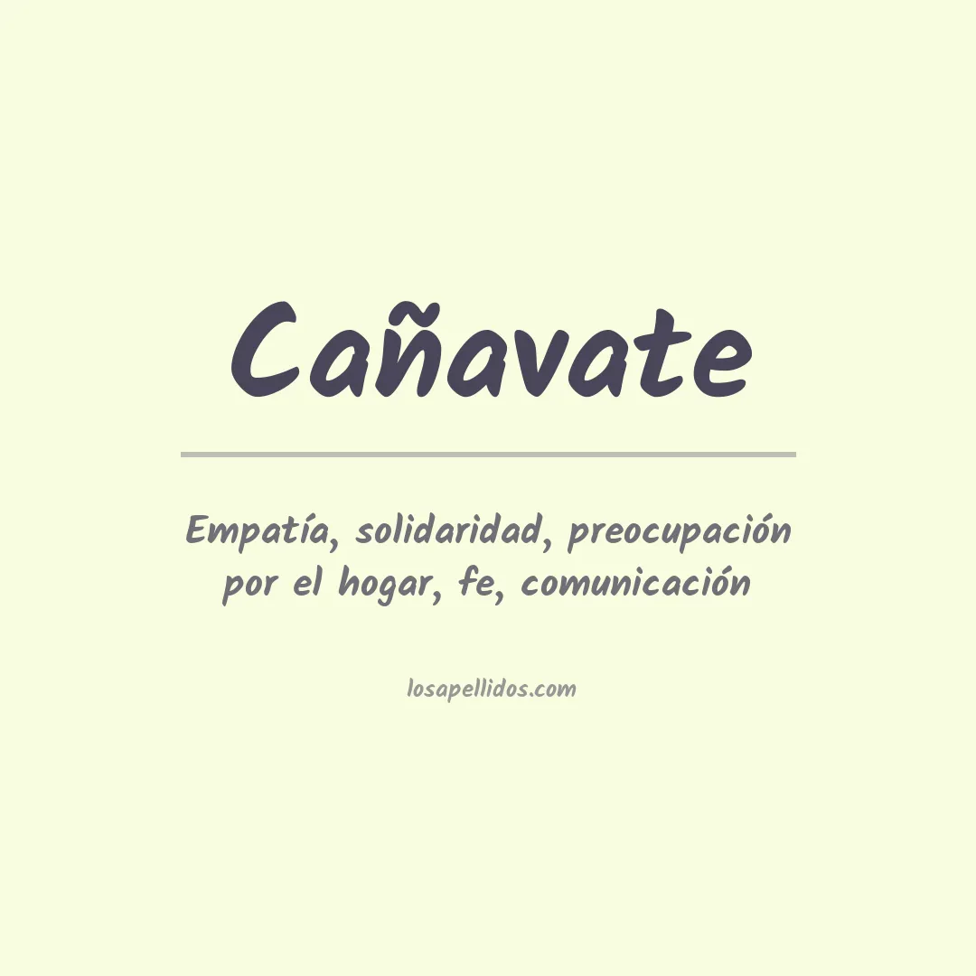 Significado del Apellido Cañavate