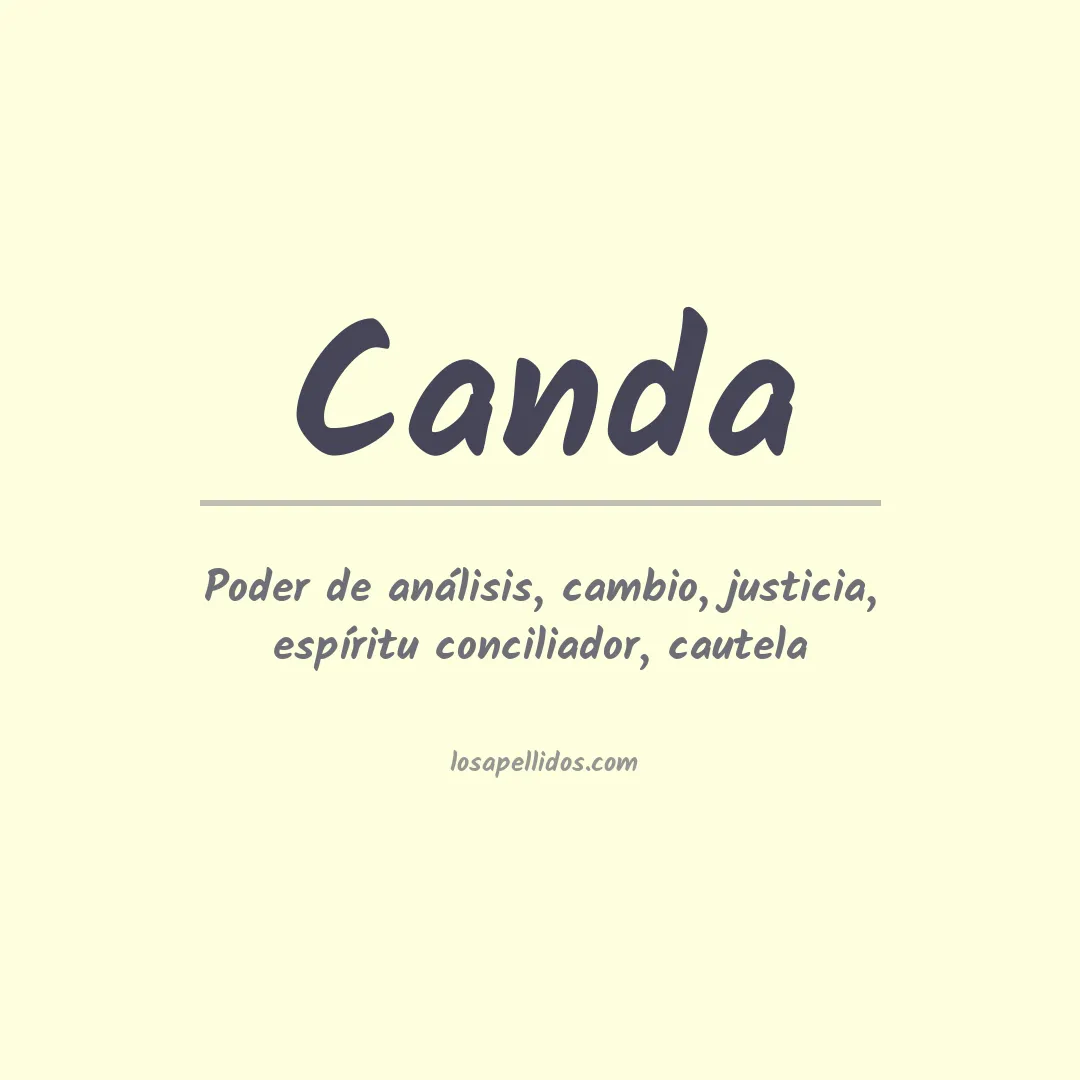 Significado del Apellido Canda