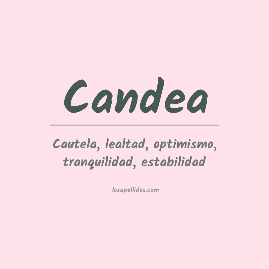 Significado del Apellido Candea