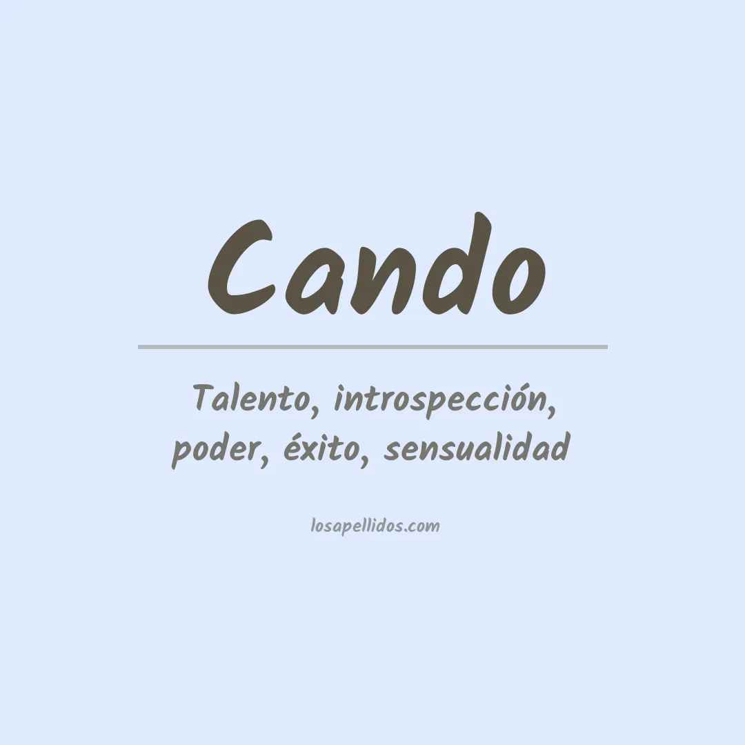 Significado del Apellido Cando