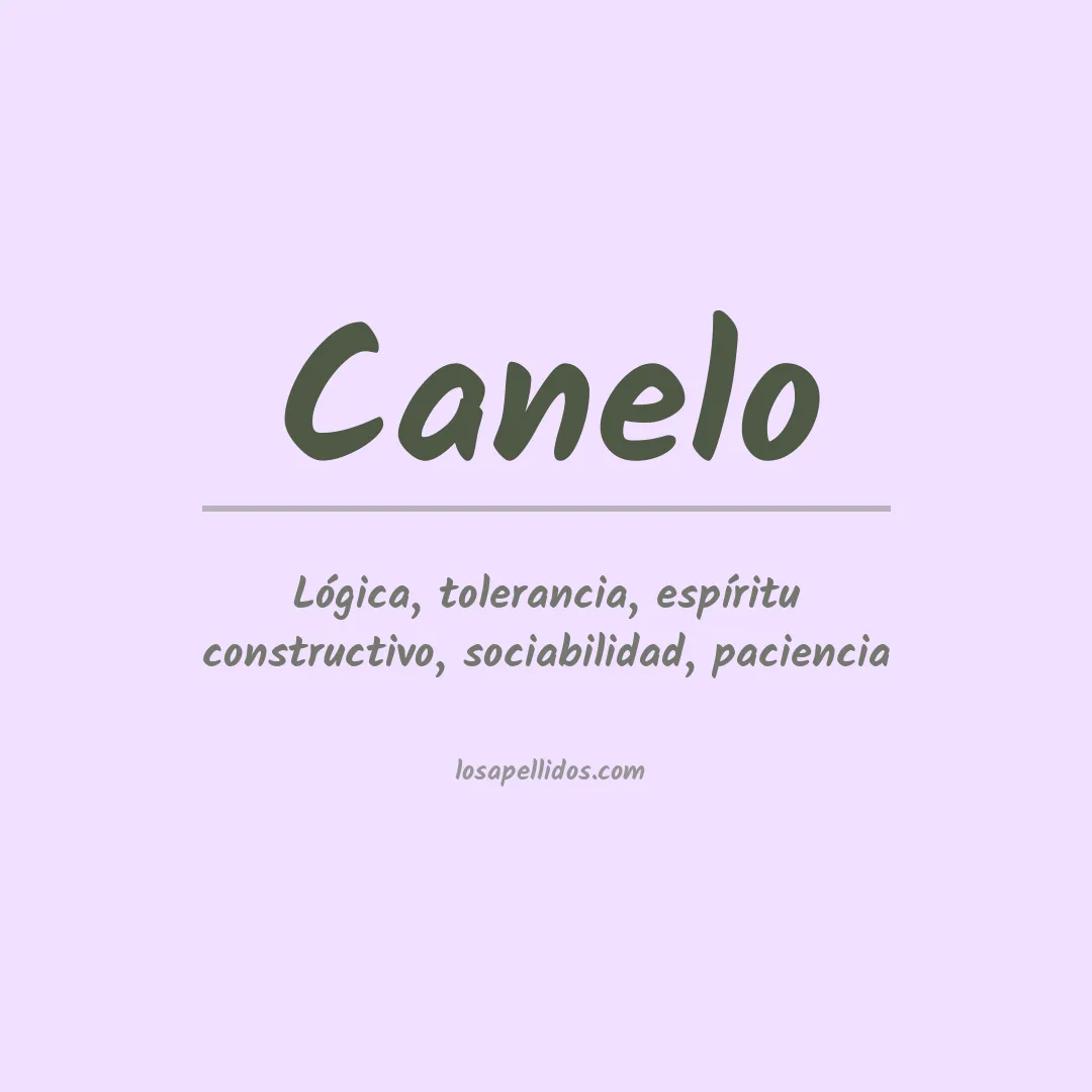Significado del Apellido Canelo