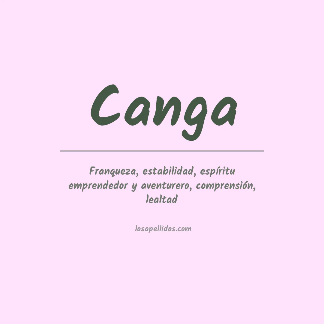 Significado del Apellido Canga
