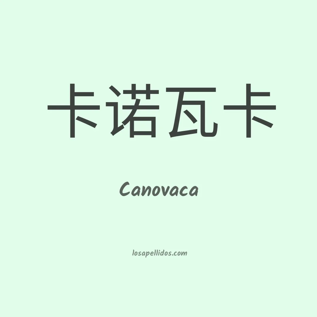 Canovaca en chino