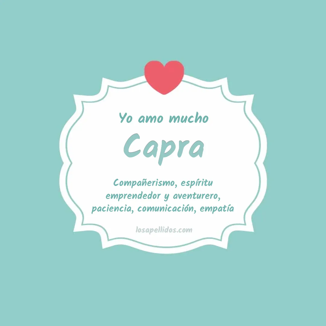 Yo amo mucho Capra