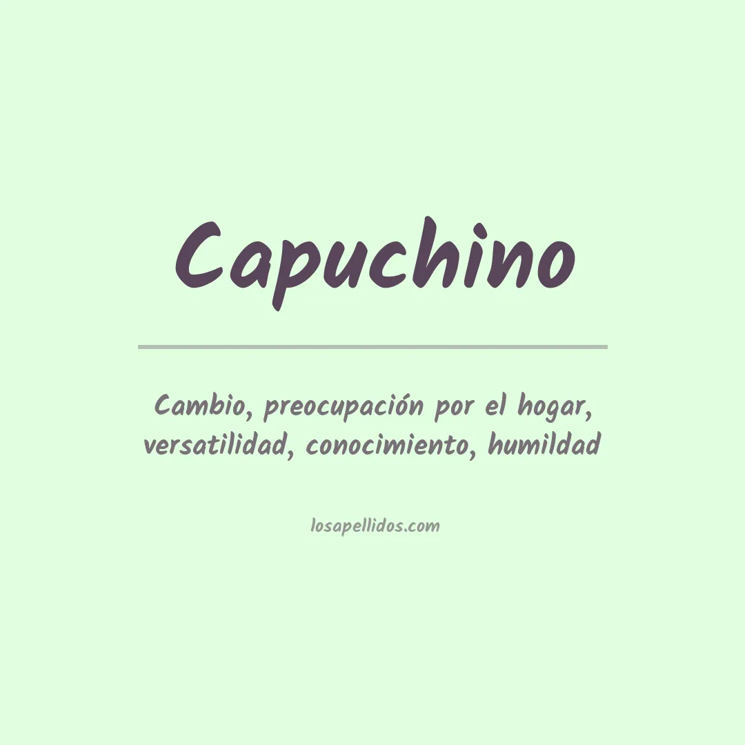 Significado del Apellido Capuchino