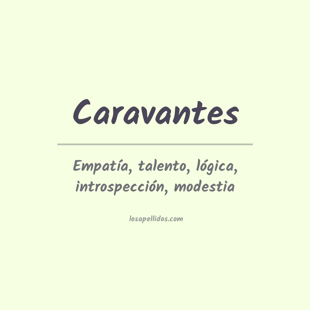 Significado del Apellido Caravantes