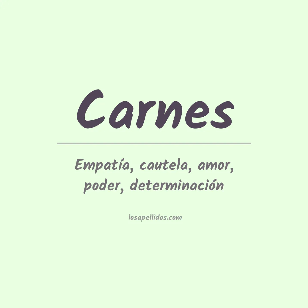 Significado del Apellido Carnes