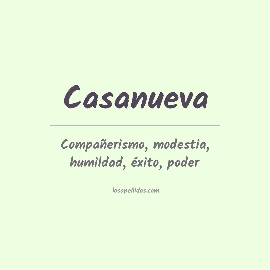 Significado del Apellido Casanueva