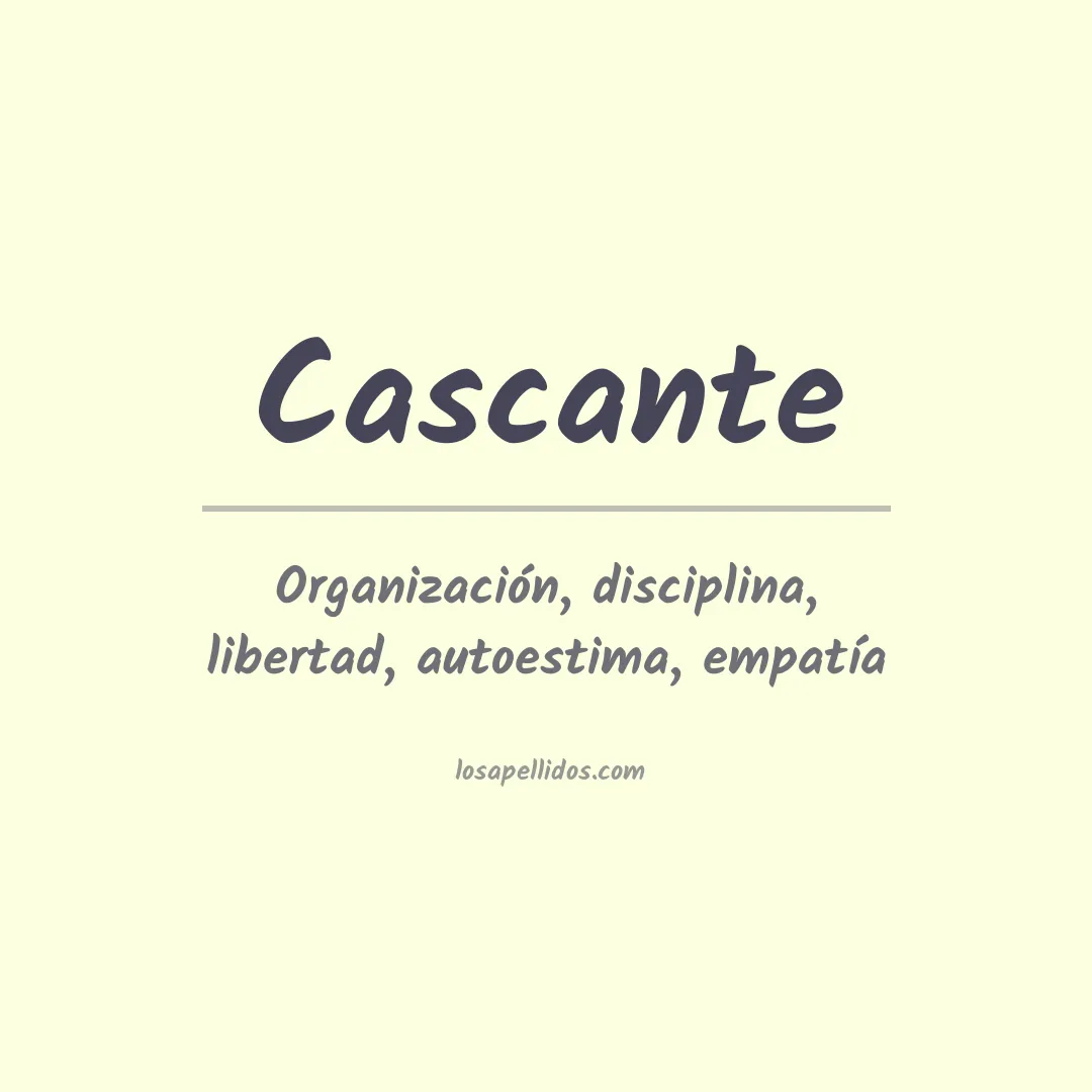 Significado del Apellido Cascante