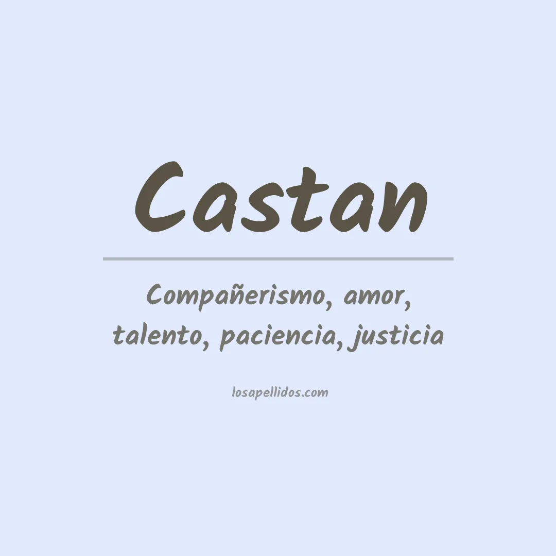 Significado del Apellido Castan