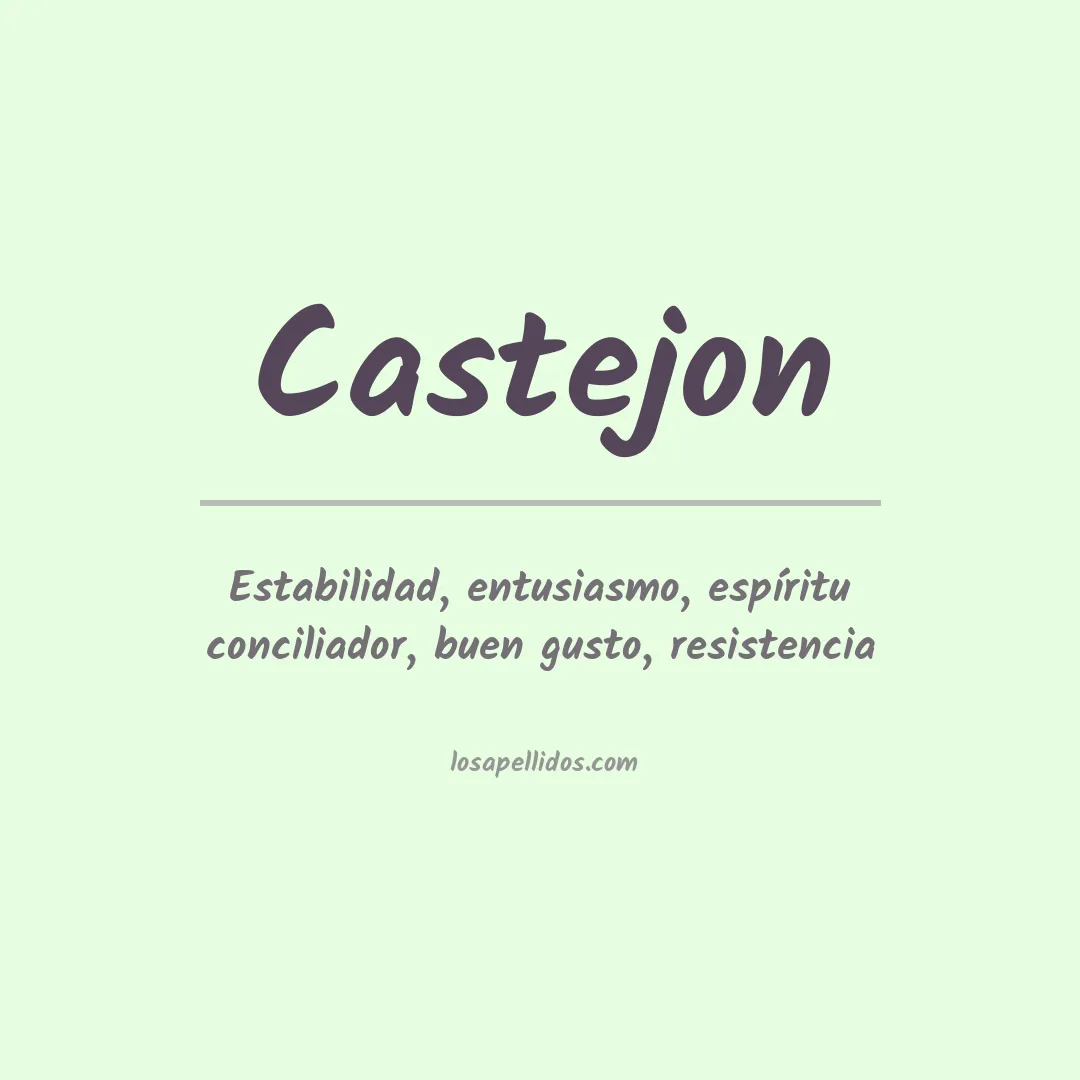 Significado del Apellido Castejon