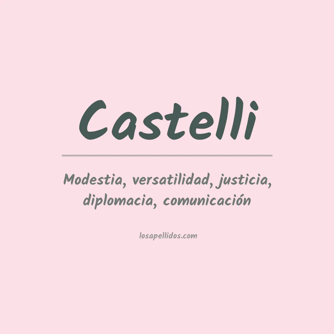 Significado del Apellido Castelli