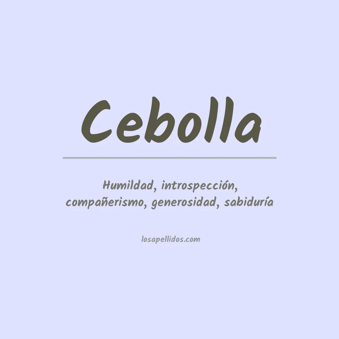 Significado del Apellido Cebolla