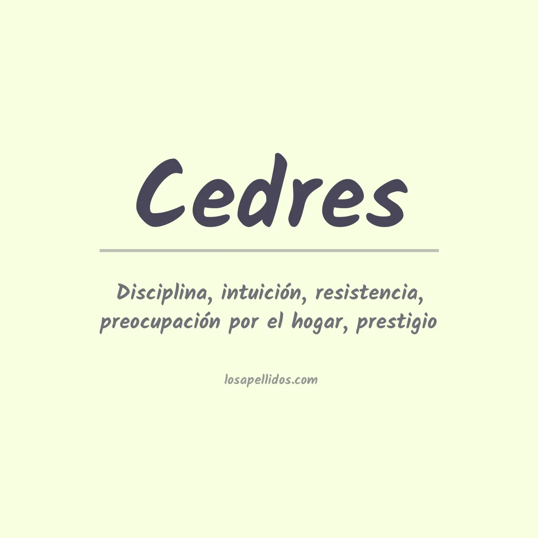 Significado del Apellido Cedres
