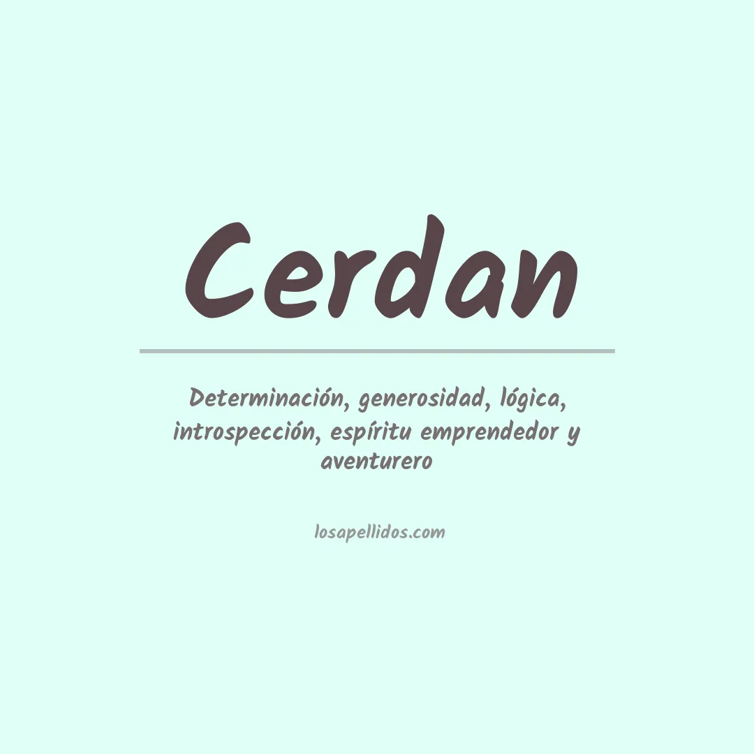 Significado del Apellido Cerdan