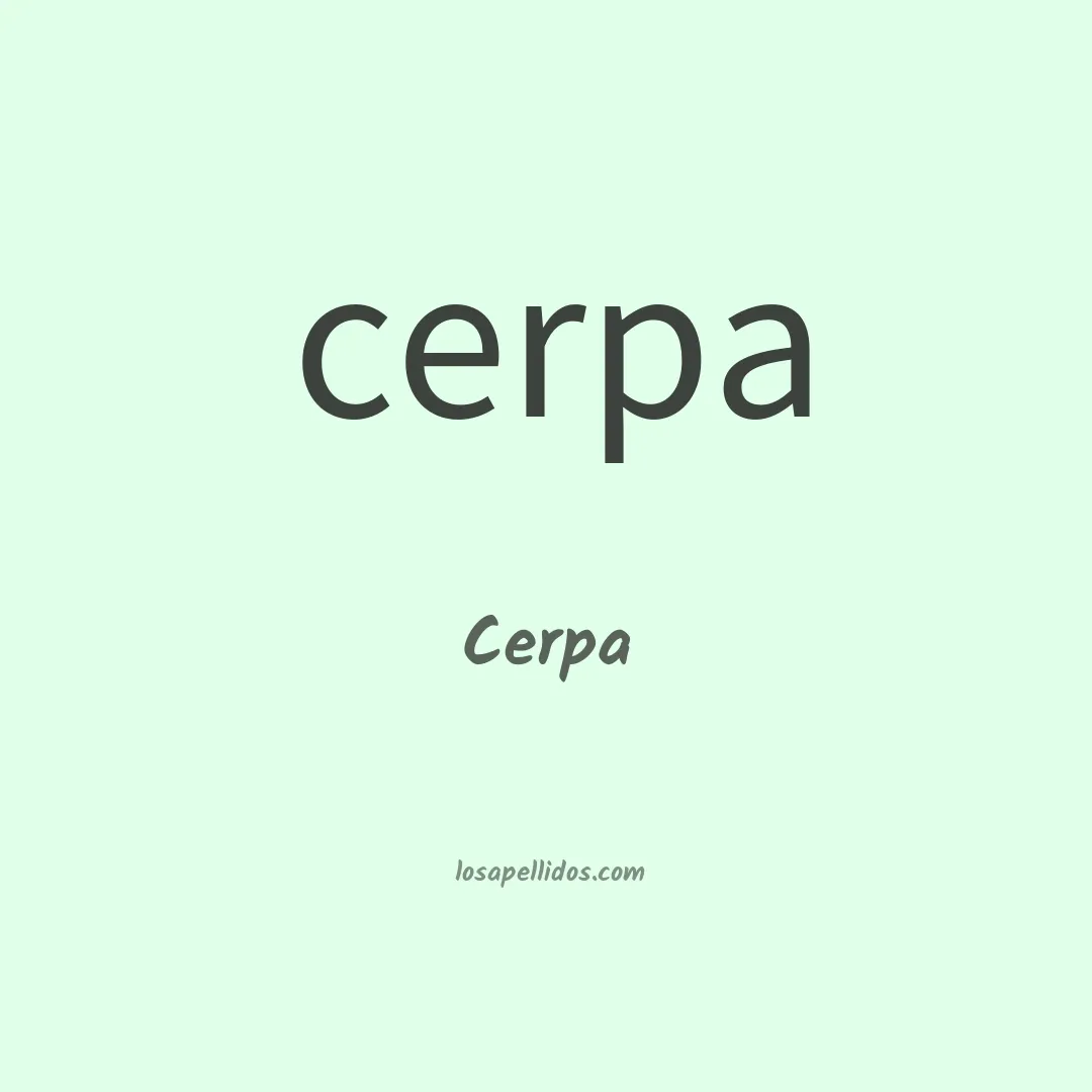 Cerpa en chino