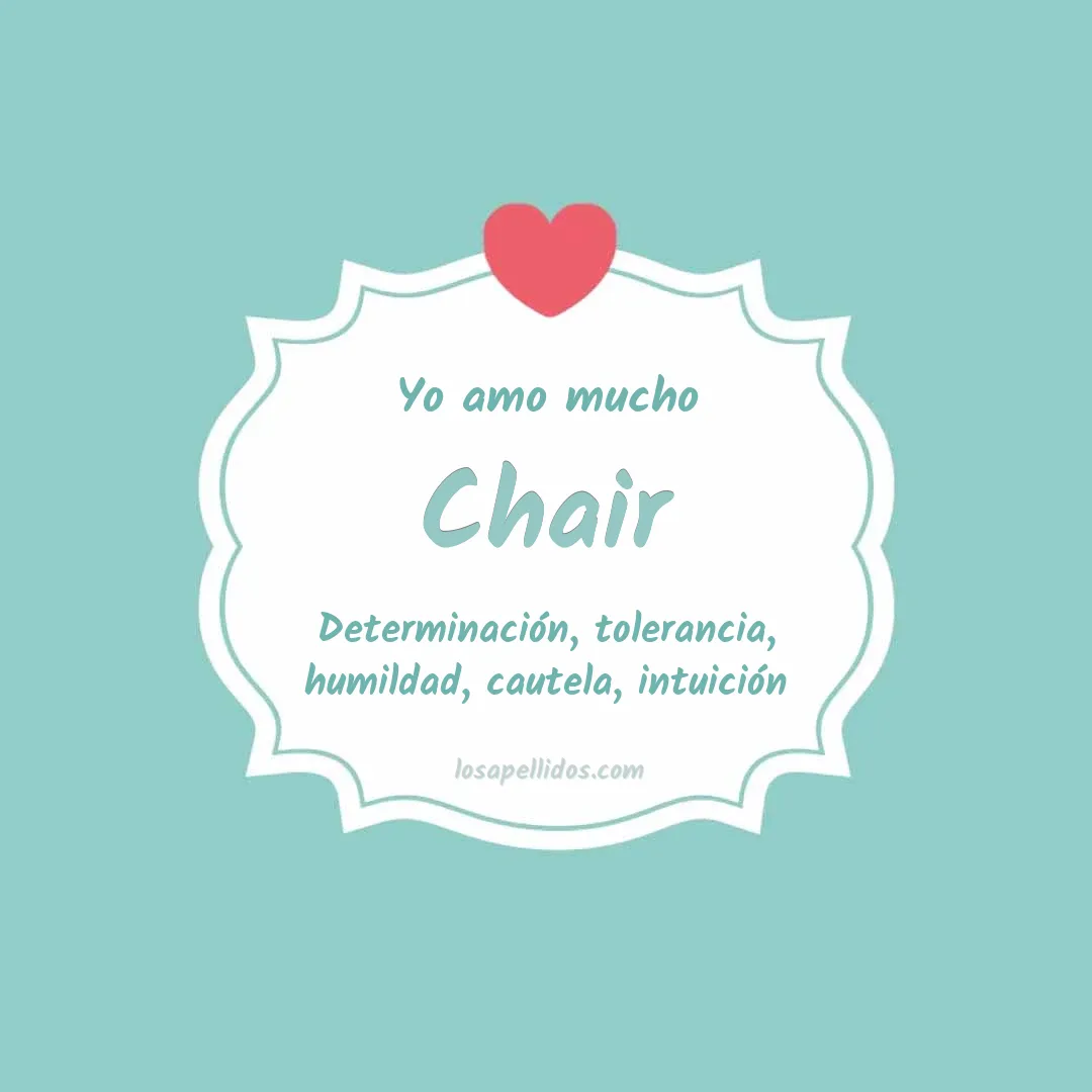 Yo amo mucho Chair