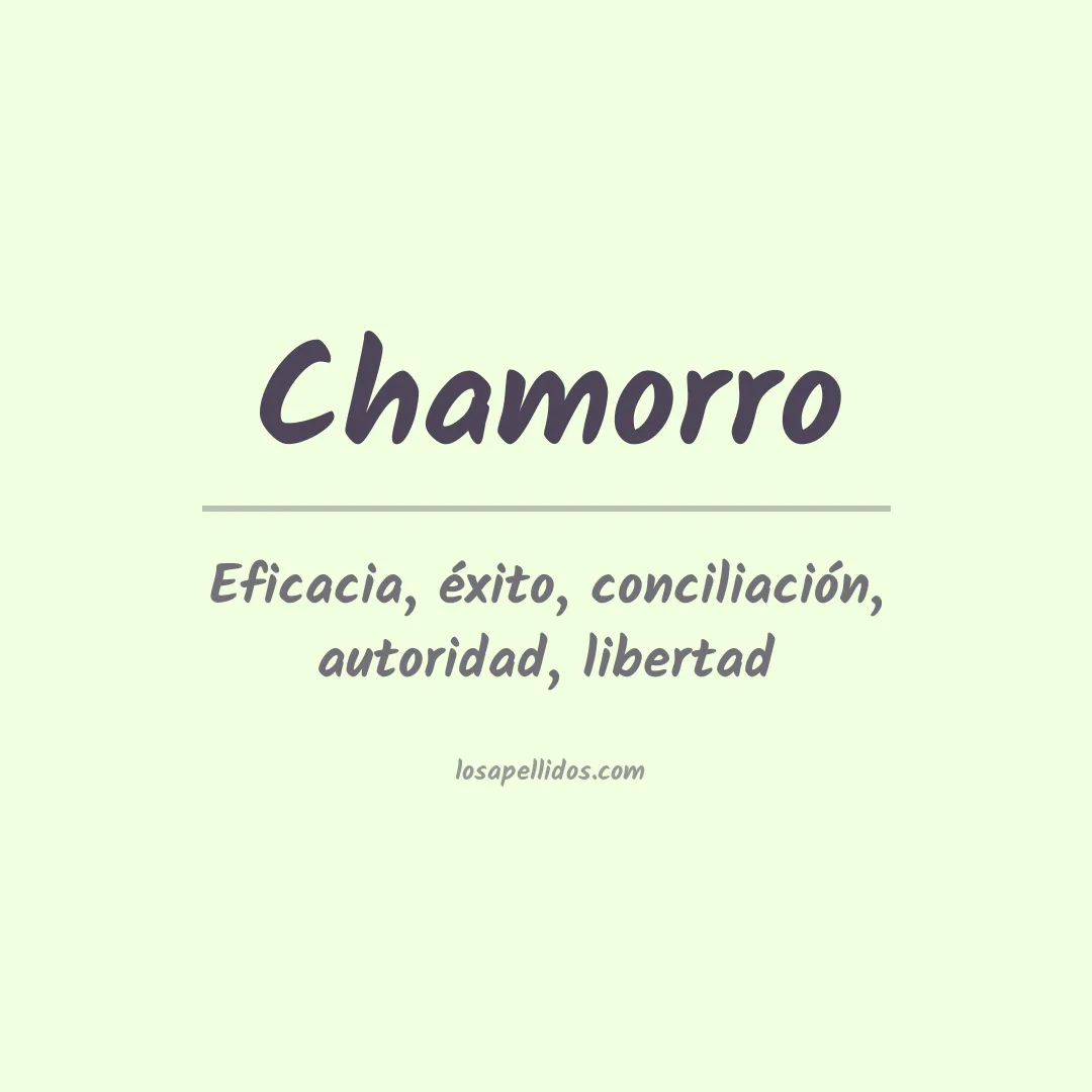 Significado del Apellido Chamorro