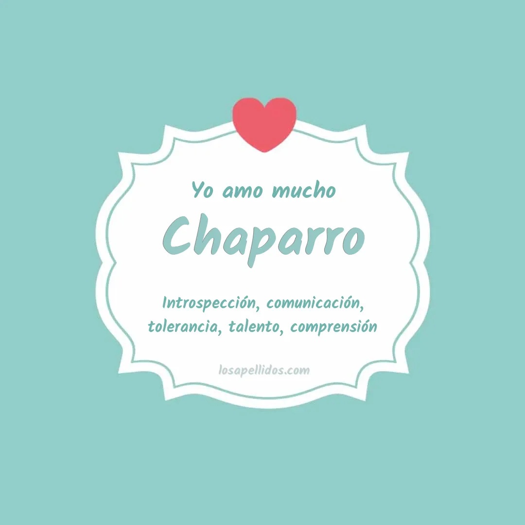 Yo amo mucho Chaparro