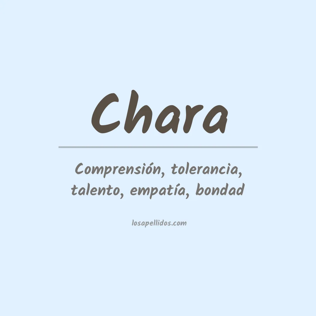 Significado del Apellido Chara