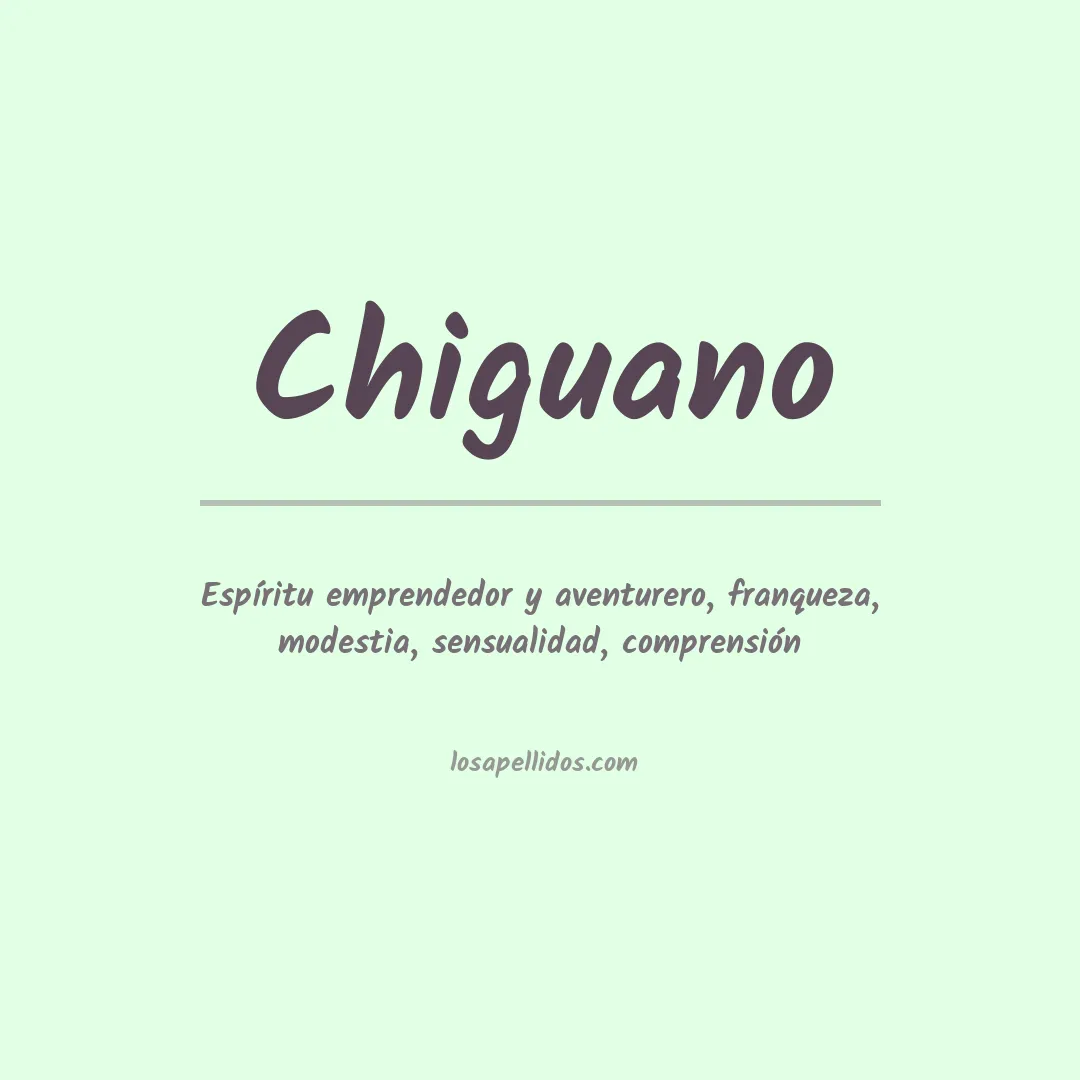Significado del Apellido Chiguano