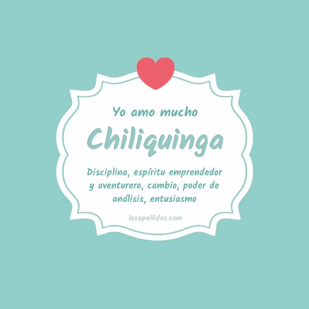 Yo amo mucho Chiliquinga