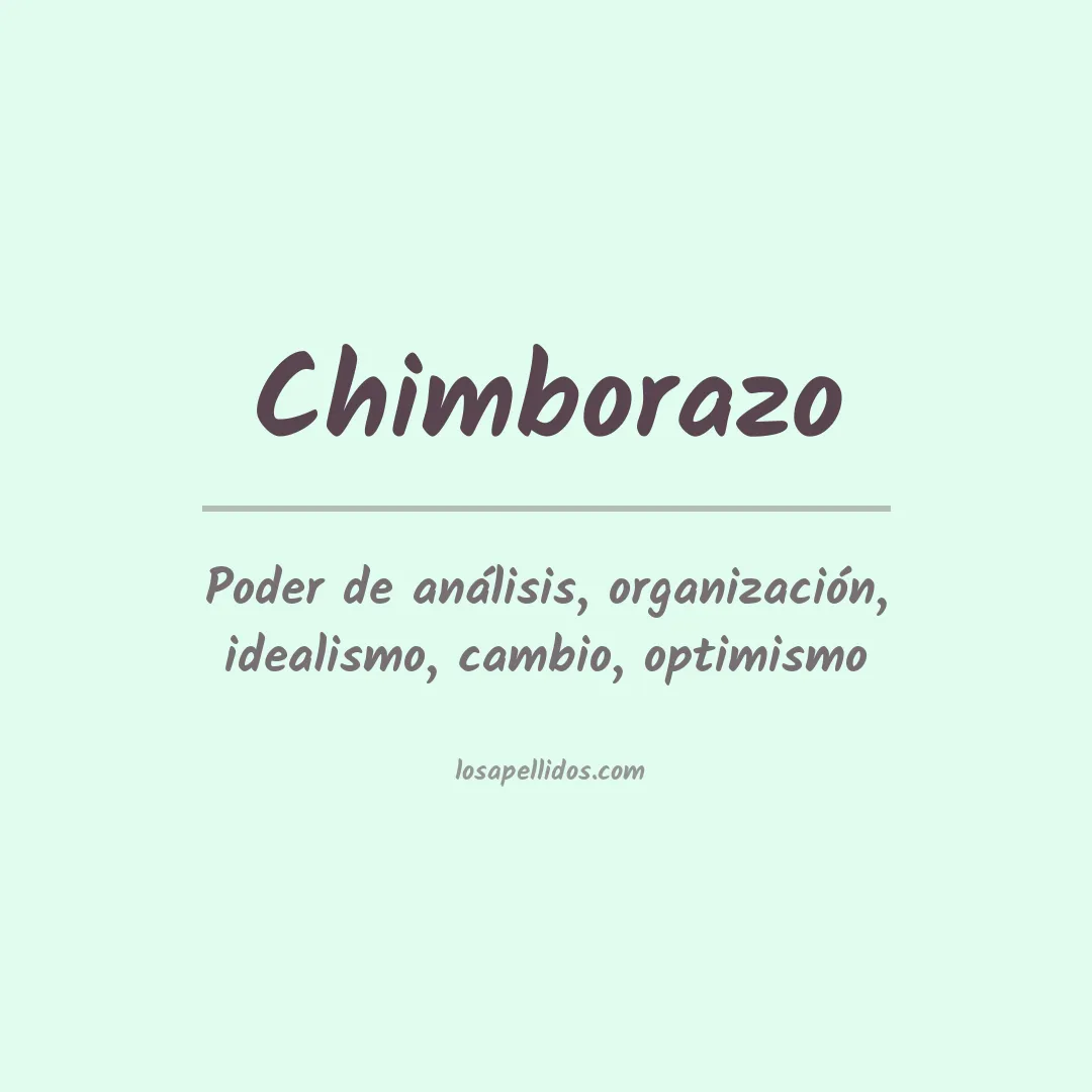 Significado del Apellido Chimborazo