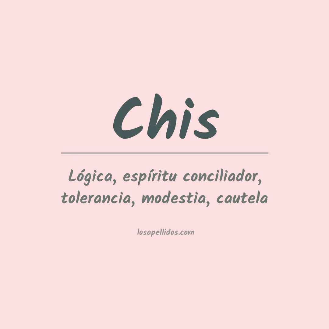 Significado del Apellido Chis