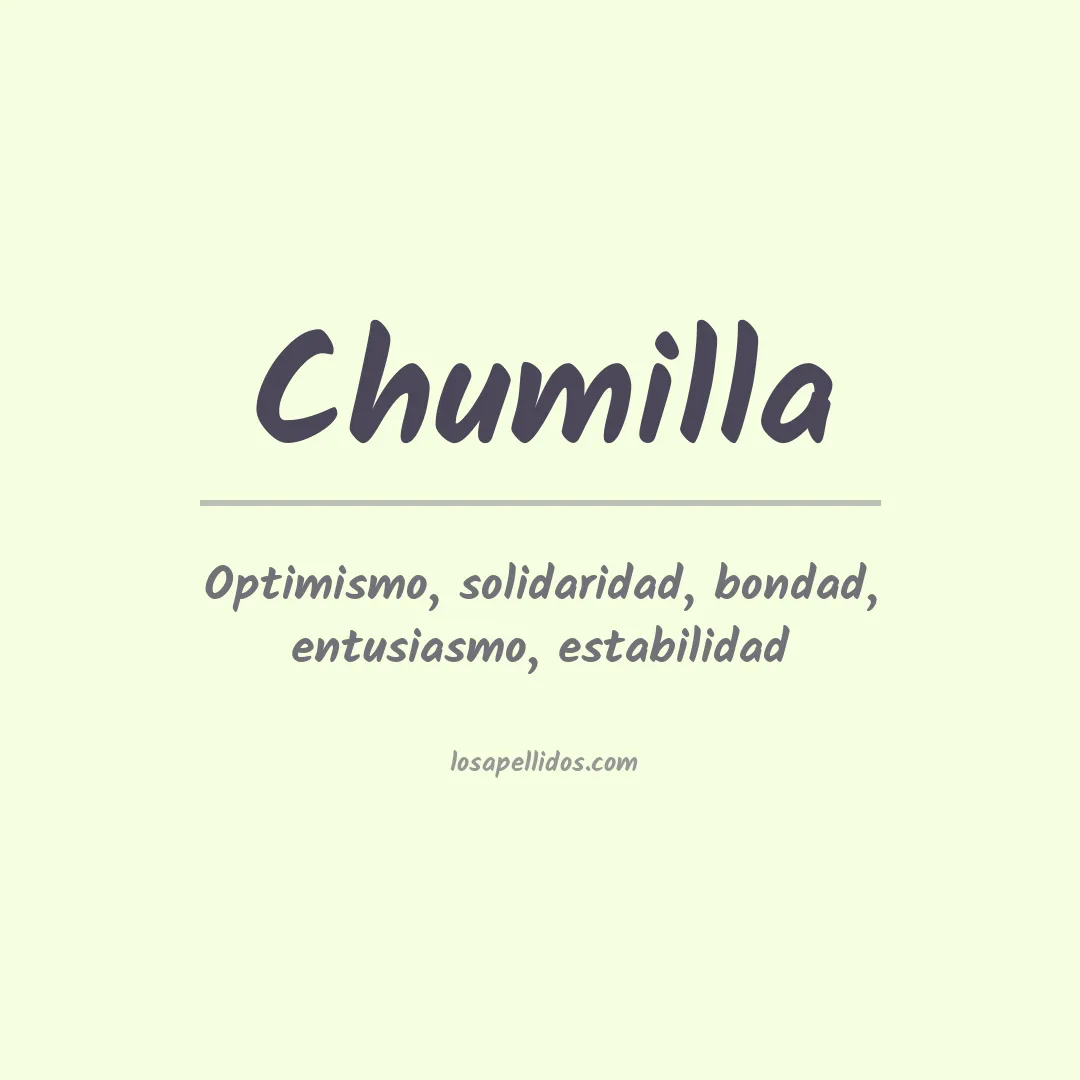 Significado del Apellido Chumilla