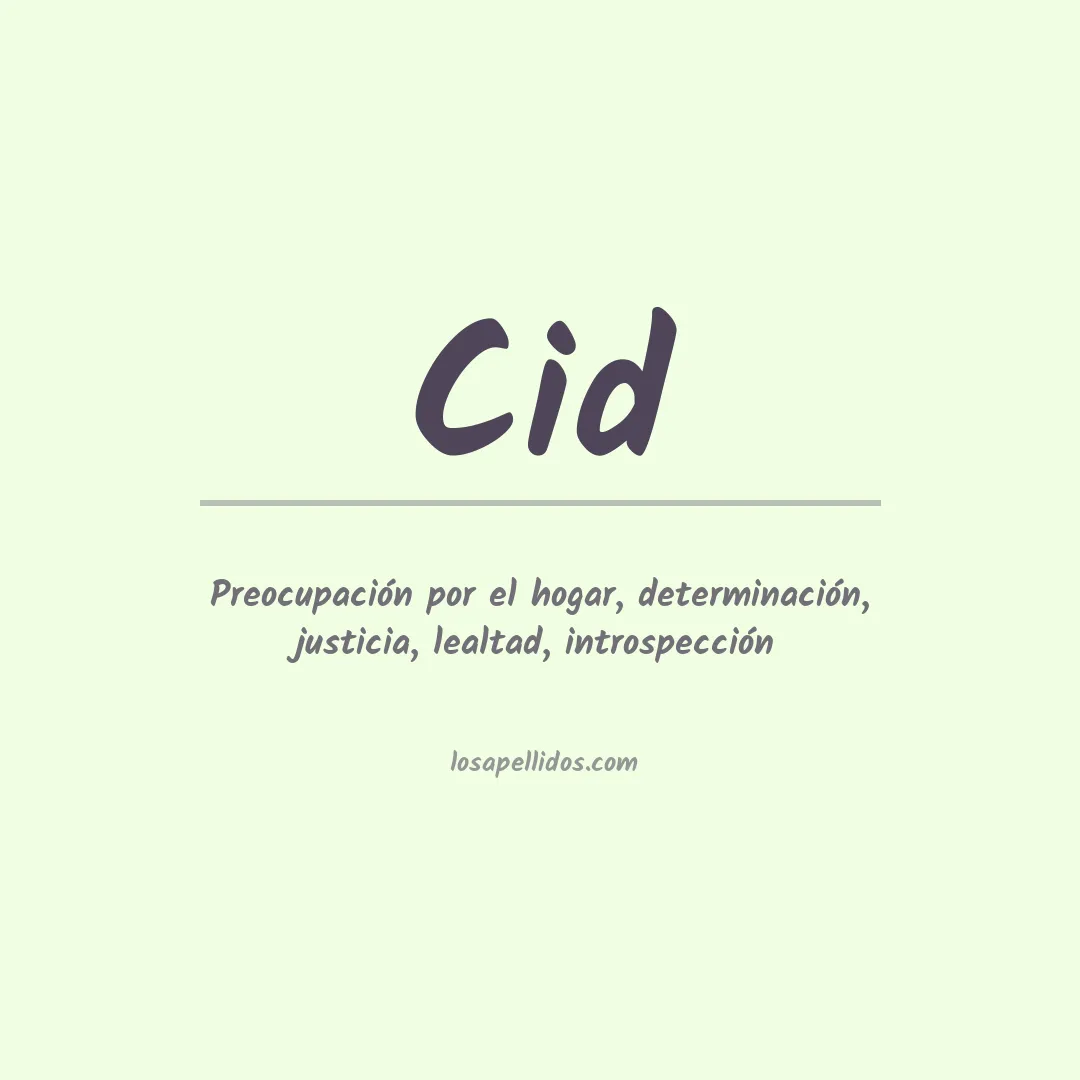 Significado del Apellido Cid