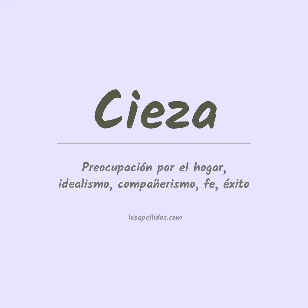 Significado del Apellido Cieza