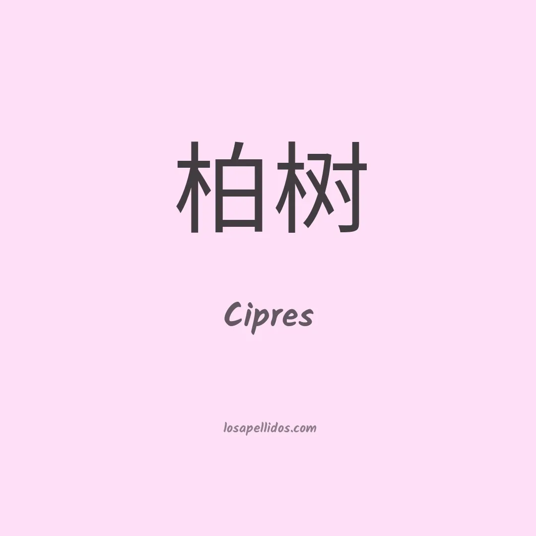 Cipres en chino