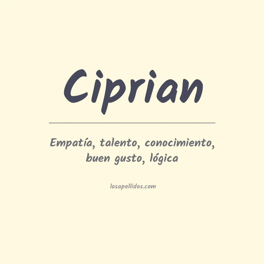 Significado del Apellido Ciprian