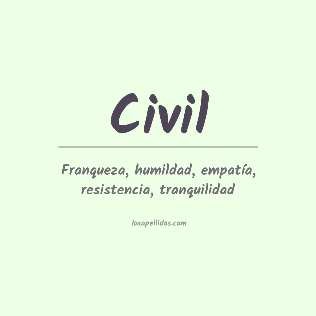 Significado del Apellido Civil
