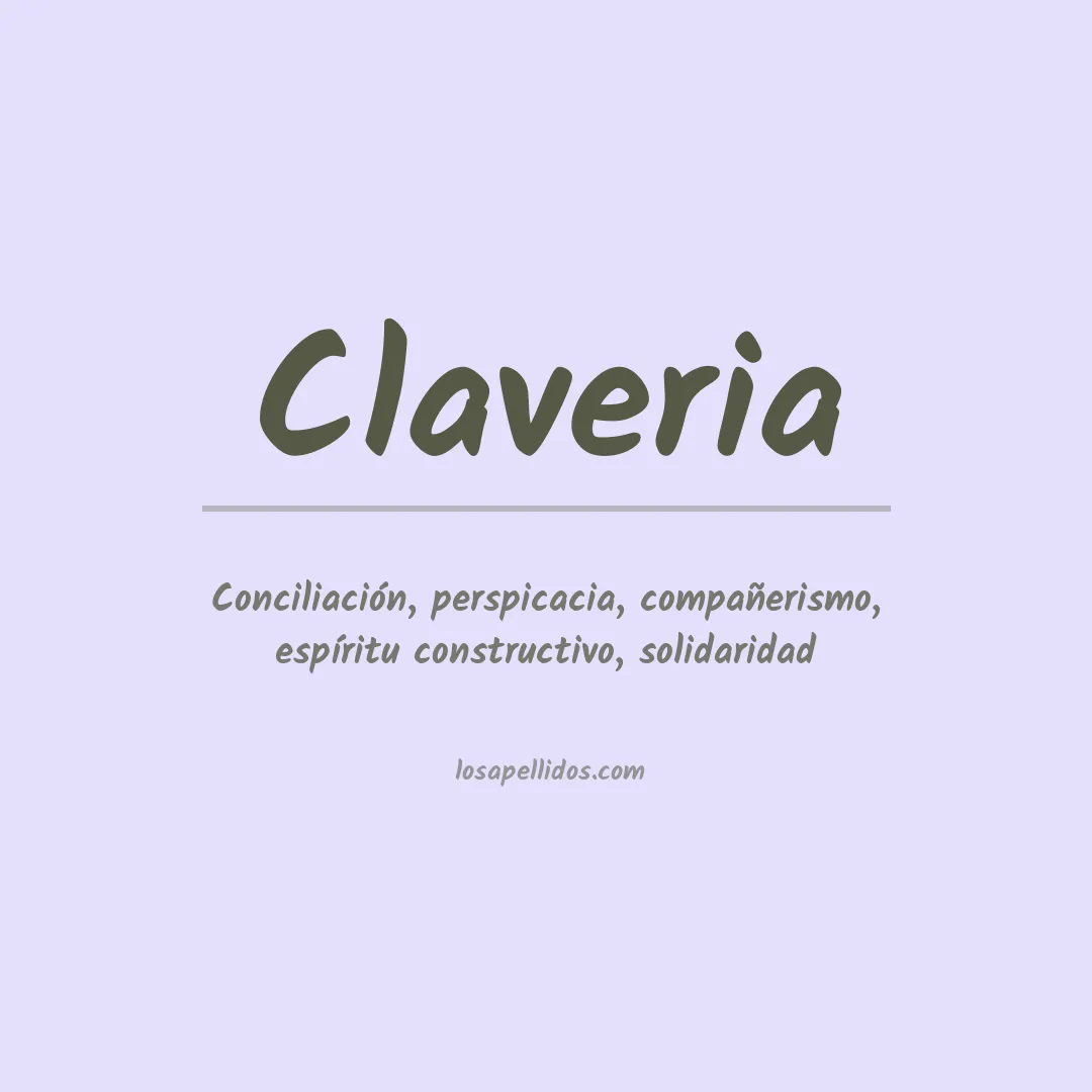 Significado del Apellido Claveria