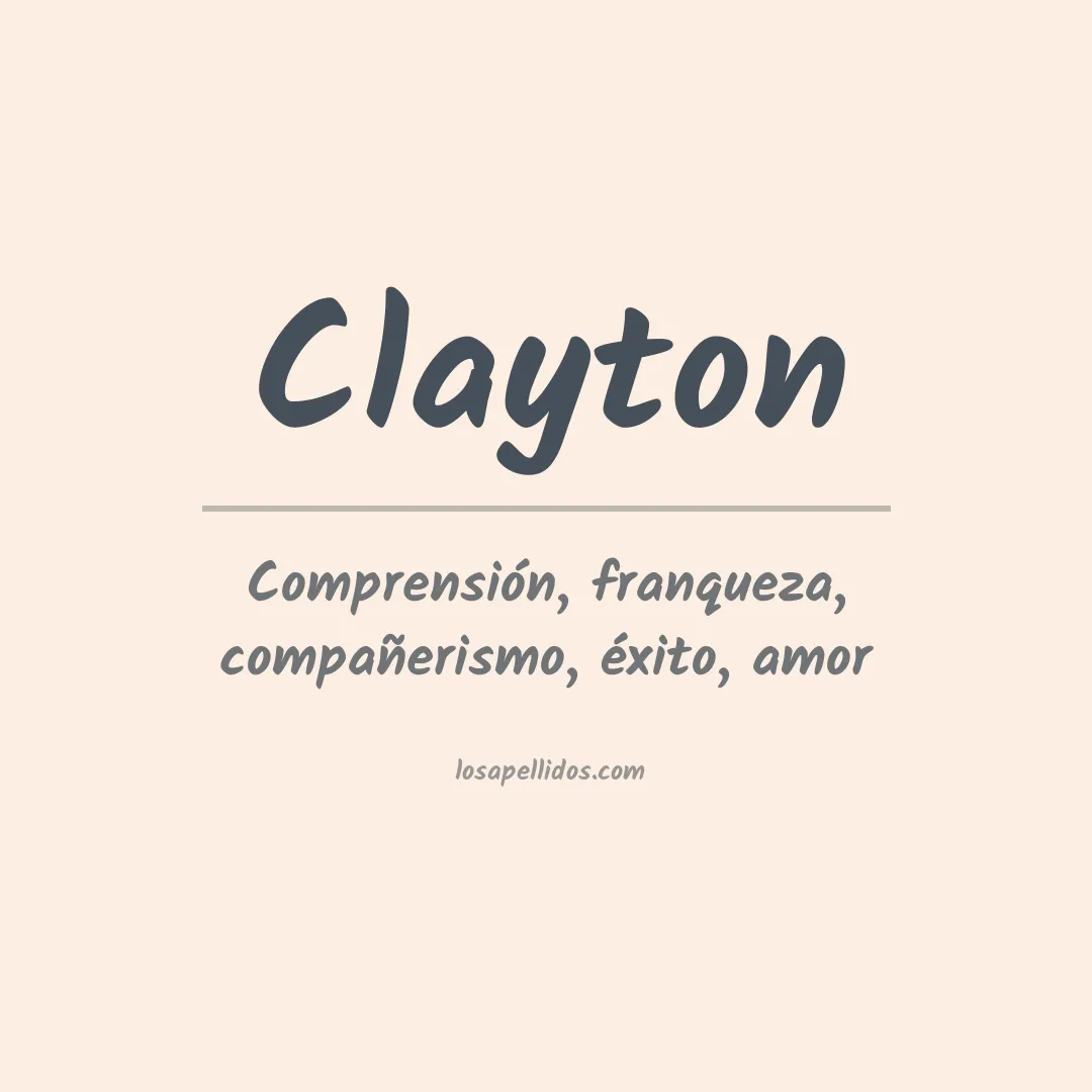 Significado del Apellido Clayton