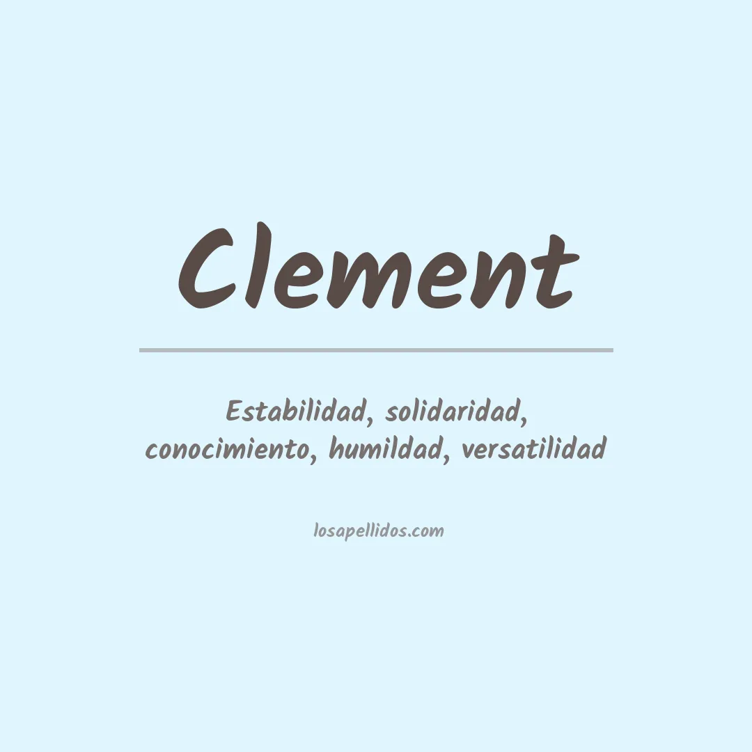 Significado del Apellido Clement