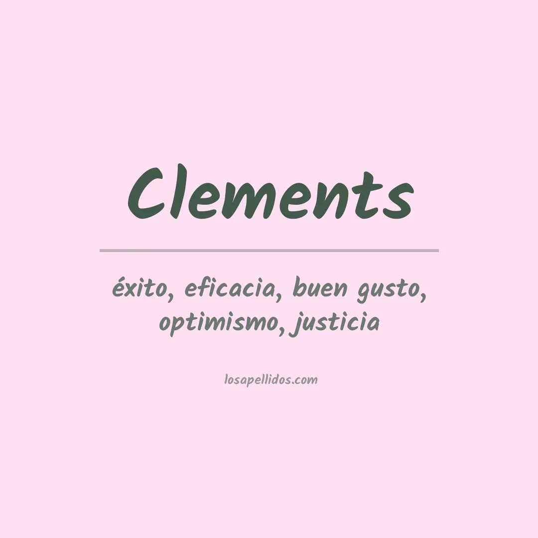 Significado del Apellido Clements