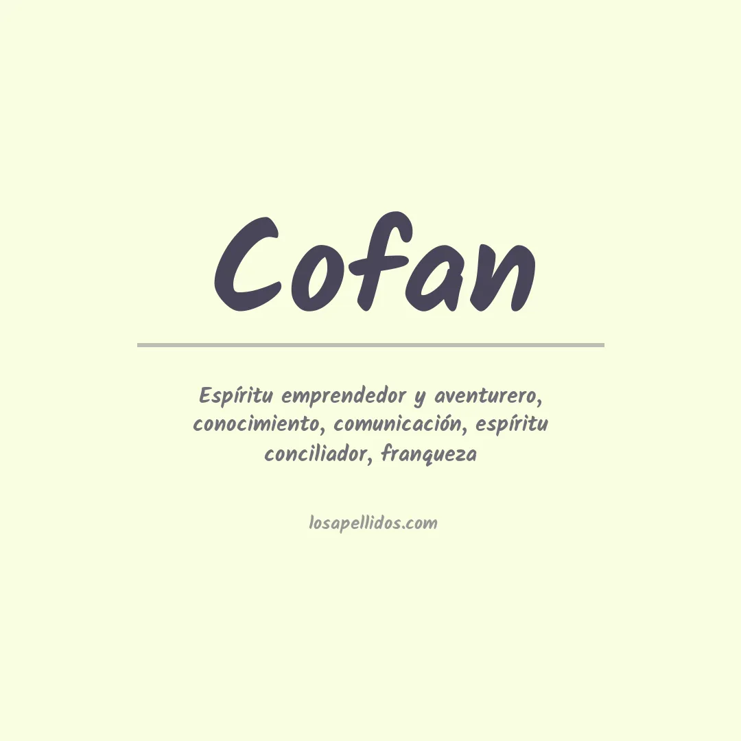 Significado del Apellido Cofan