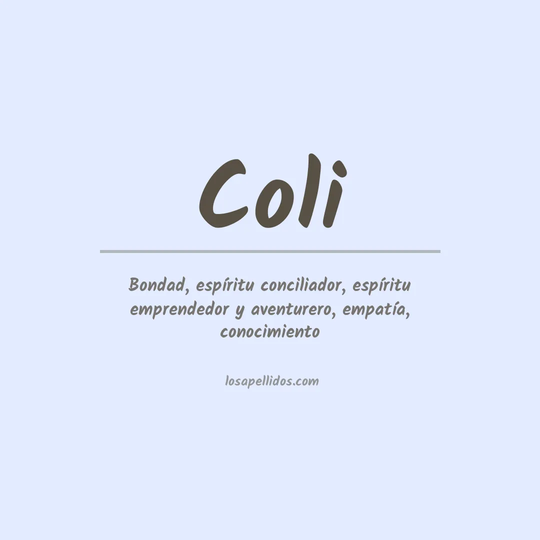 Significado del Apellido Coli