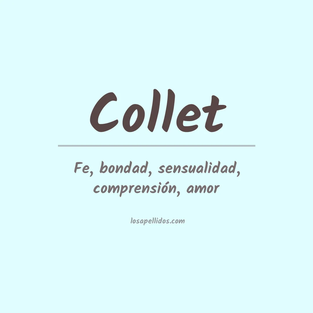 Significado del Apellido Collet
